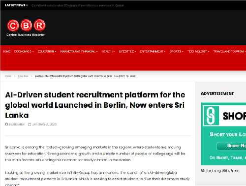 AI-Driven student recruitment platform for the global world Launched in Berlin, Now enters Sri Lanka(CBR)